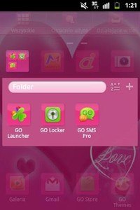 GO Launcher EX Theme Love Pink