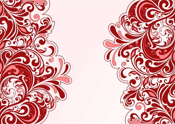 Floral Art Red