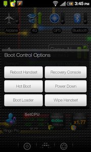 Reboot Control Widget