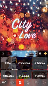 City Love Emoji Keyboard Theme