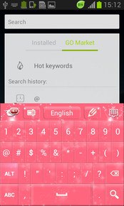Pink Sparkle GO Keyboard
