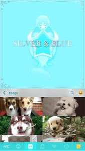 Blue Silver Emoji KikaKeyboard