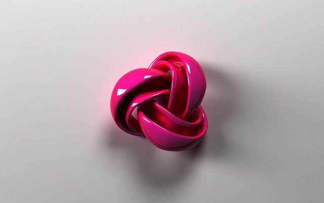 Pink 3D Knot