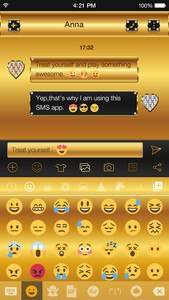 Gold Emoji Keyboard Theme Free