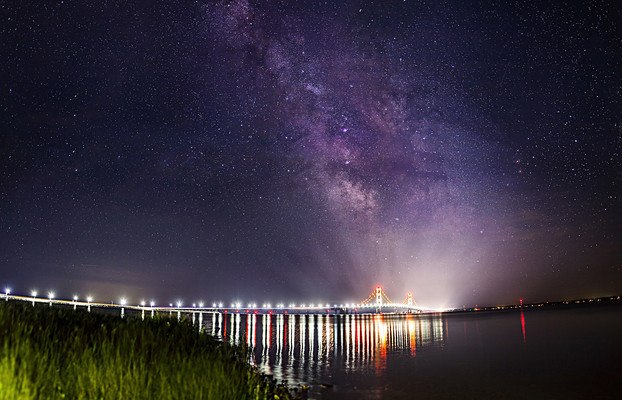 Mackinac Bridge Milky Way