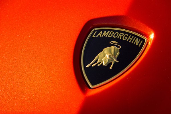 Orange Lamborghini Badge