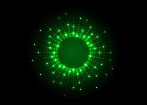 Neon Dots Green
