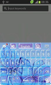 Blue Flower Keyboard
