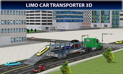 Limo Car Transporter Truck 3D