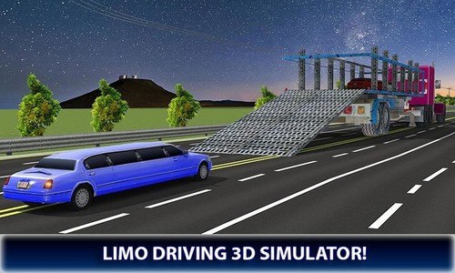 Limo Car Transporter Truck 3D