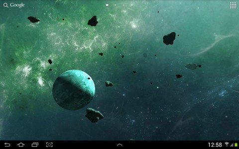 Asteroids 3D live wallpaper