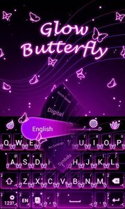 Glow Butterfly Keyboard Theme