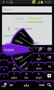 Keyboard Color Neon Purple