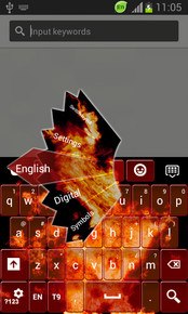 Red Flame GO Keyboard