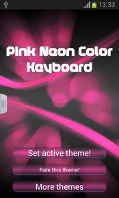 Pink Neon Color Keyboard