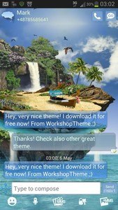 GO SMS Pro Theme tropical