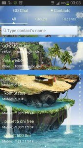 GO SMS Pro Theme tropical