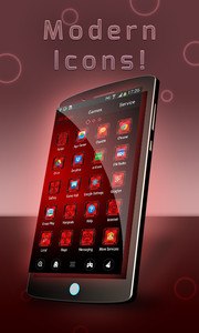 Red And Black Launcher Theme