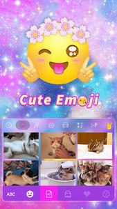 Cute Emoji Kika Keyboard Theme