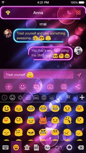 Neon Night Messages Theme