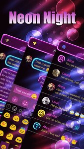 Neon Night Messages Theme