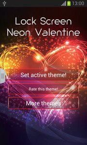Lock Screen Neon Valentine