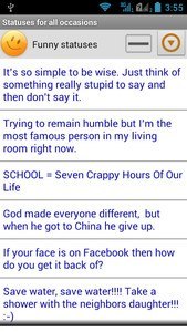 Statuses for all occasions