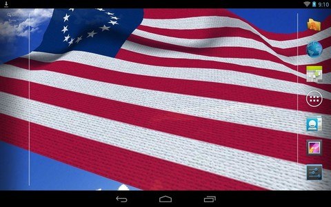 3D US Flag Live Wallpaper