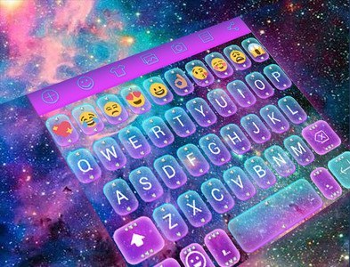 Galaxy Glitter Keyboard Theme