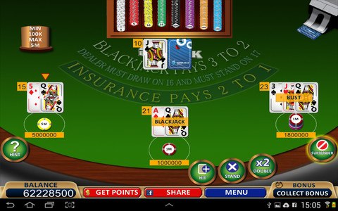 Blackjack 21+ Casino Card Game