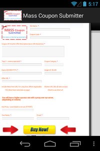 Mass Coupon Submitter