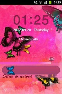 GO Locker Theme Pink Butterfly