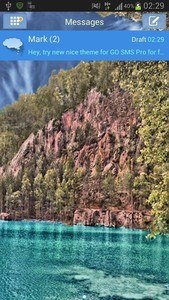 GO SMS Theme Lake Mountains