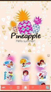 Pineapple Kika Keyboard Theme
