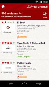 GrubHub Food Delivery/Takeout