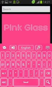 Pink Glass Keyboard Theme