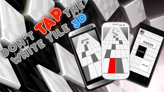 Dont Tap White Piano Tile 3D