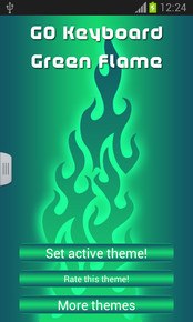 GO Keyboard Green Flame