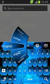 GO Keyboard Neon Blue Black