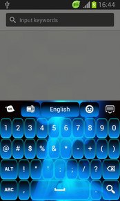 GO Keyboard Neon Blue Black
