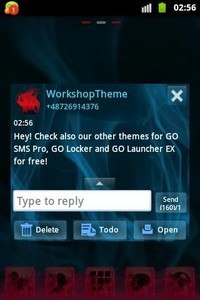 GO SMS PRO Theme Blue Smoke