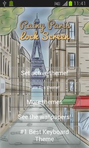Rainy Paris Lock Screen
