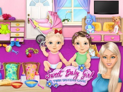 Sweet Baby Girl Twin Sisters