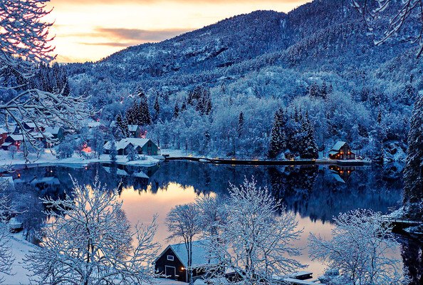 Finland Lake In Winter