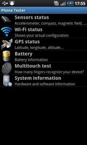 Phone Tester (sensors, GPS...)