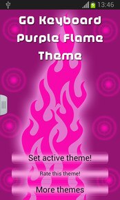 GO Keyboard Purple Flame Theme