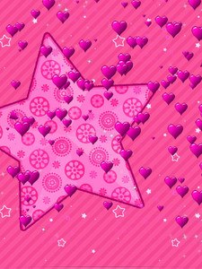 Pink Love Sparkle Star LWP
