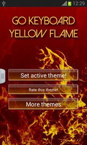 GO Keyboard Yellow Flame