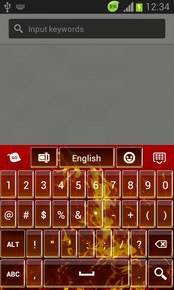 GO Keyboard Yellow Flame