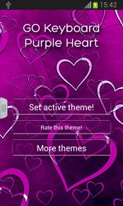 GO Keyboard Purple Heart